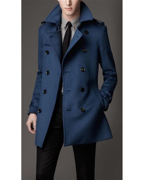 burberry 2017 men blue trench jacket two piece yellow inside|Burberry men's trench coat sale.